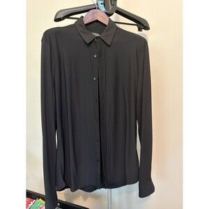 Born Primitive Performance Button Up Mens Large Tailored Fit Black Stretch